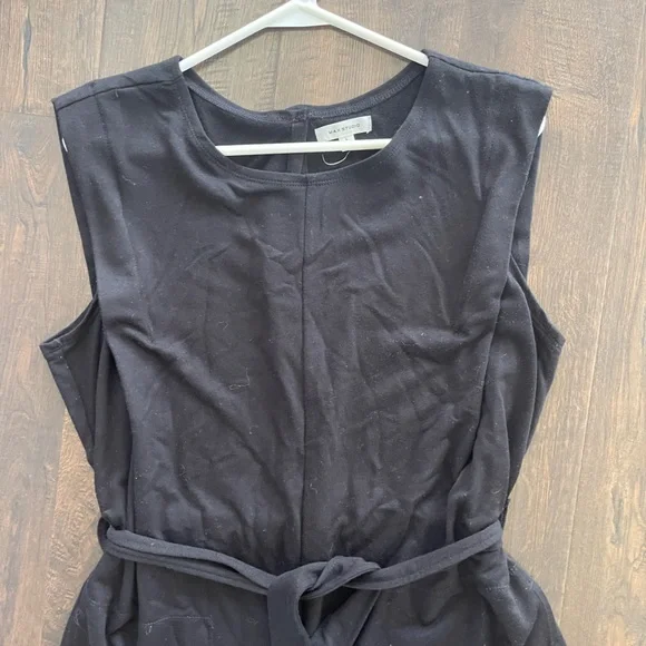 MAX STUDIO Black Knit Wide Leg Jumper Toe Waist Pull On Stretch Comfort LARGE - Picture 2 of 11